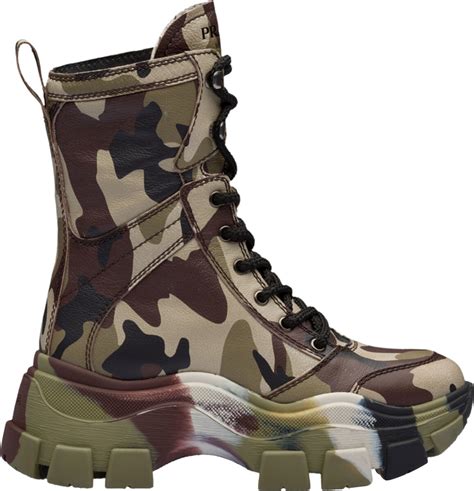prada camouflage combat boots